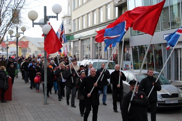 Hátíðarhöld stéttarfélaganna á Akureyri 1. maí 2014