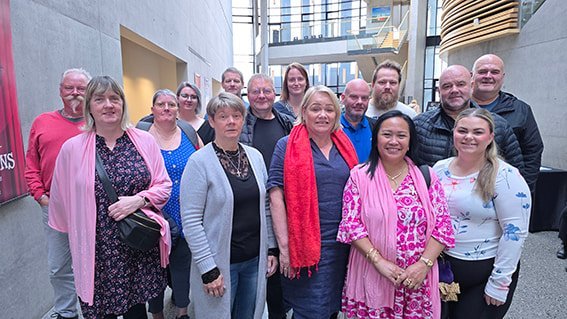 Hér má sjá fulltrúa félagsins að þingi loknu fyrr í dag