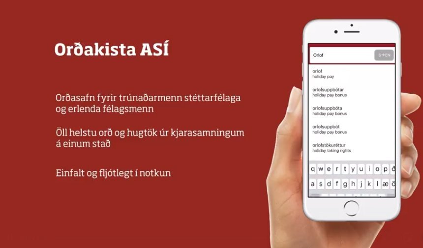 A dictionary app  for the labour market