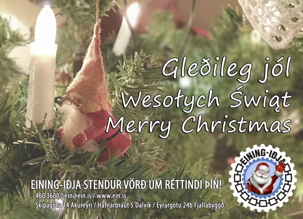 Gleðileg jól - Wesołych Świąt - Merry Christmas