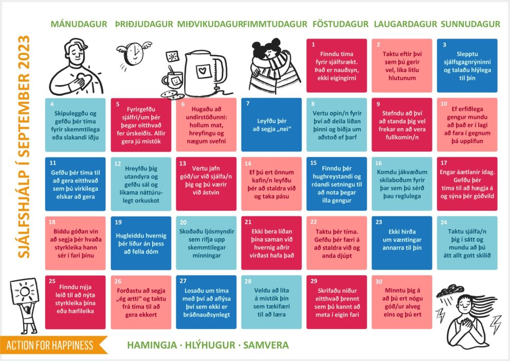 VelVIRK - Virknidagatal fyrir september