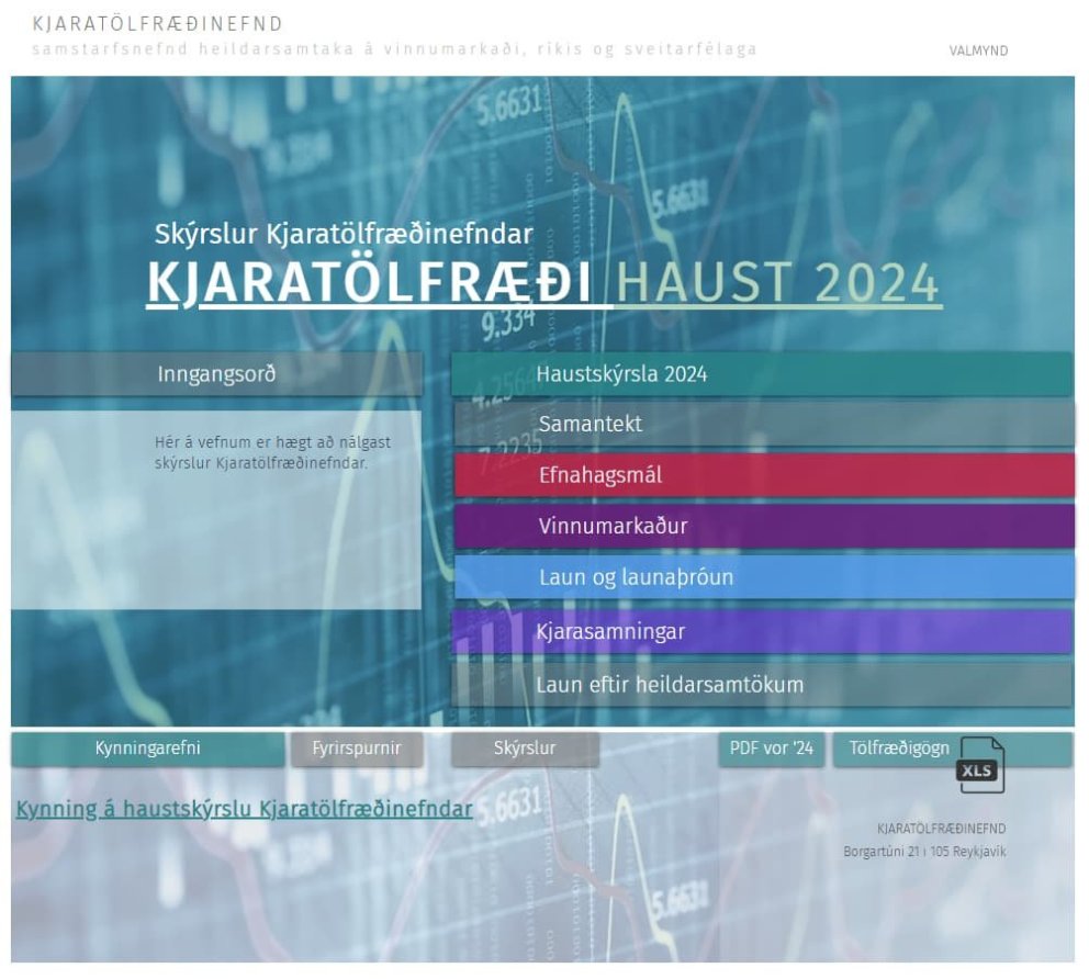 Nánar um nýja skýrslu Kjaratölfræðinefndar