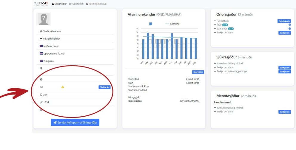 Félagsmannasjóður – Getum ekki borgað ef vantar upplýsingar!