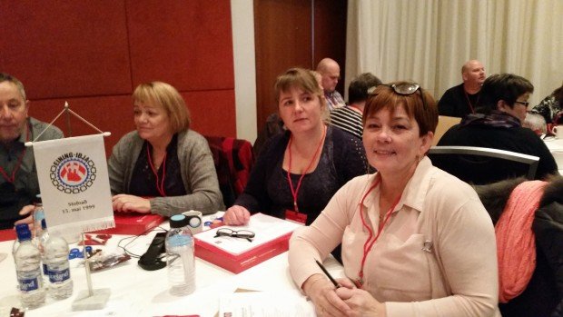 Nokkrir fulltrúar félagsins á þinginu