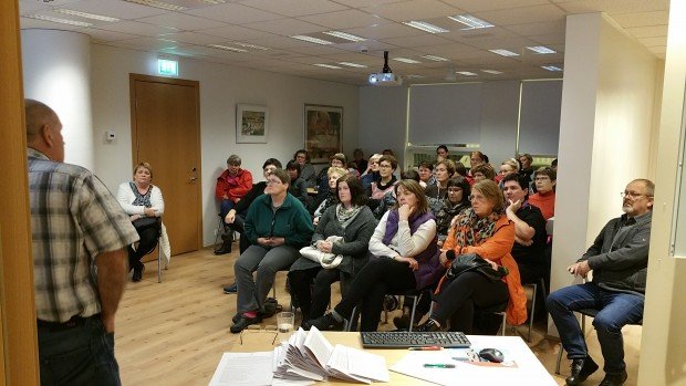 Trúnaðarmenn á fundi í gær