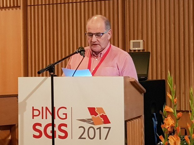 Björn við setningu þingsins í morgun