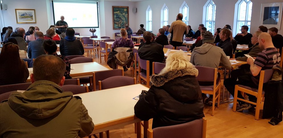 Frá fundinum á Dalvík í gær