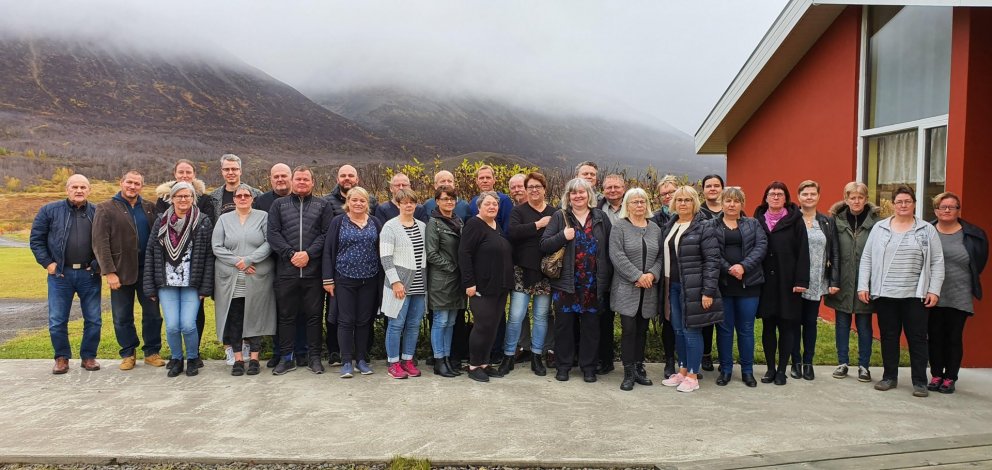 Hér má sjá hluta þeirra fulltrúa frá félaginu sem sátu þingið.