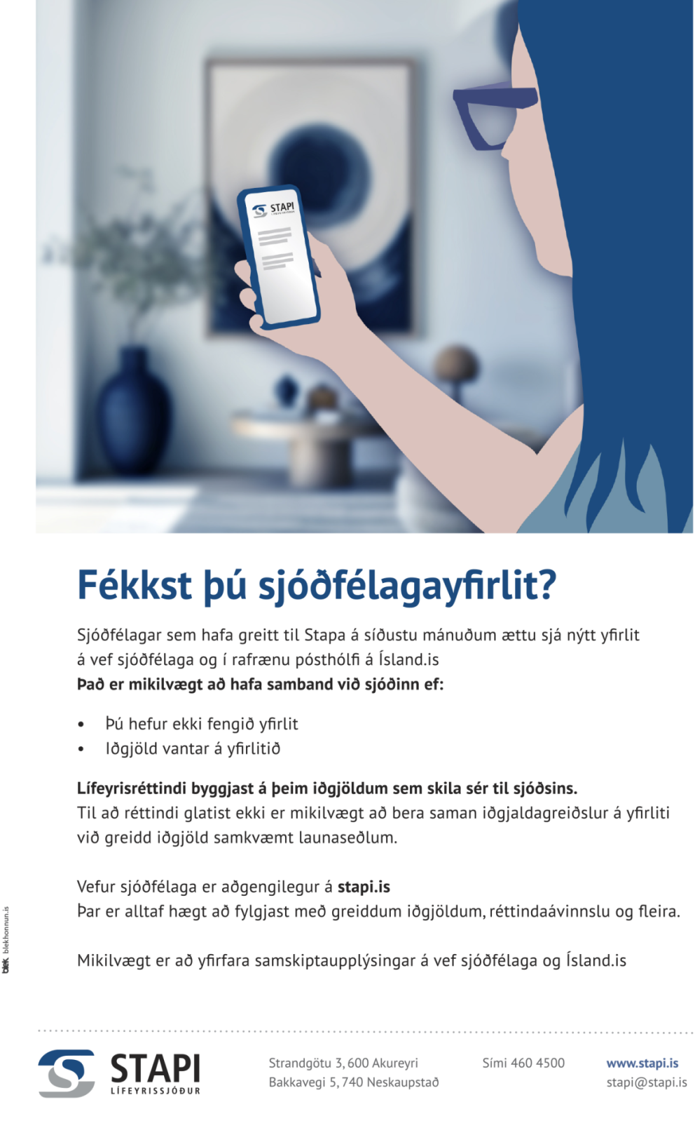Stapi - Nýtt sjóðfélagayfirlit