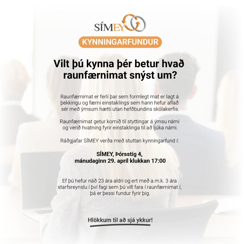Kynning á raunfærnimati hjá SÍMEY