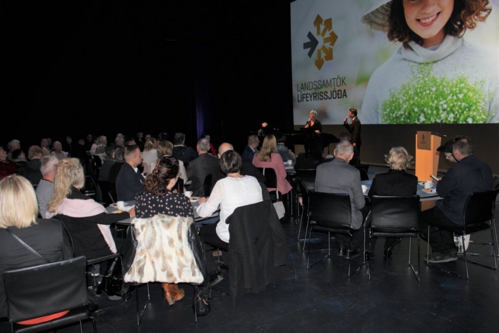 Mynd fengin af vef Landssamtaka lífeyrissjóða sem tekin var á afmælishátíðinni í Hofi.