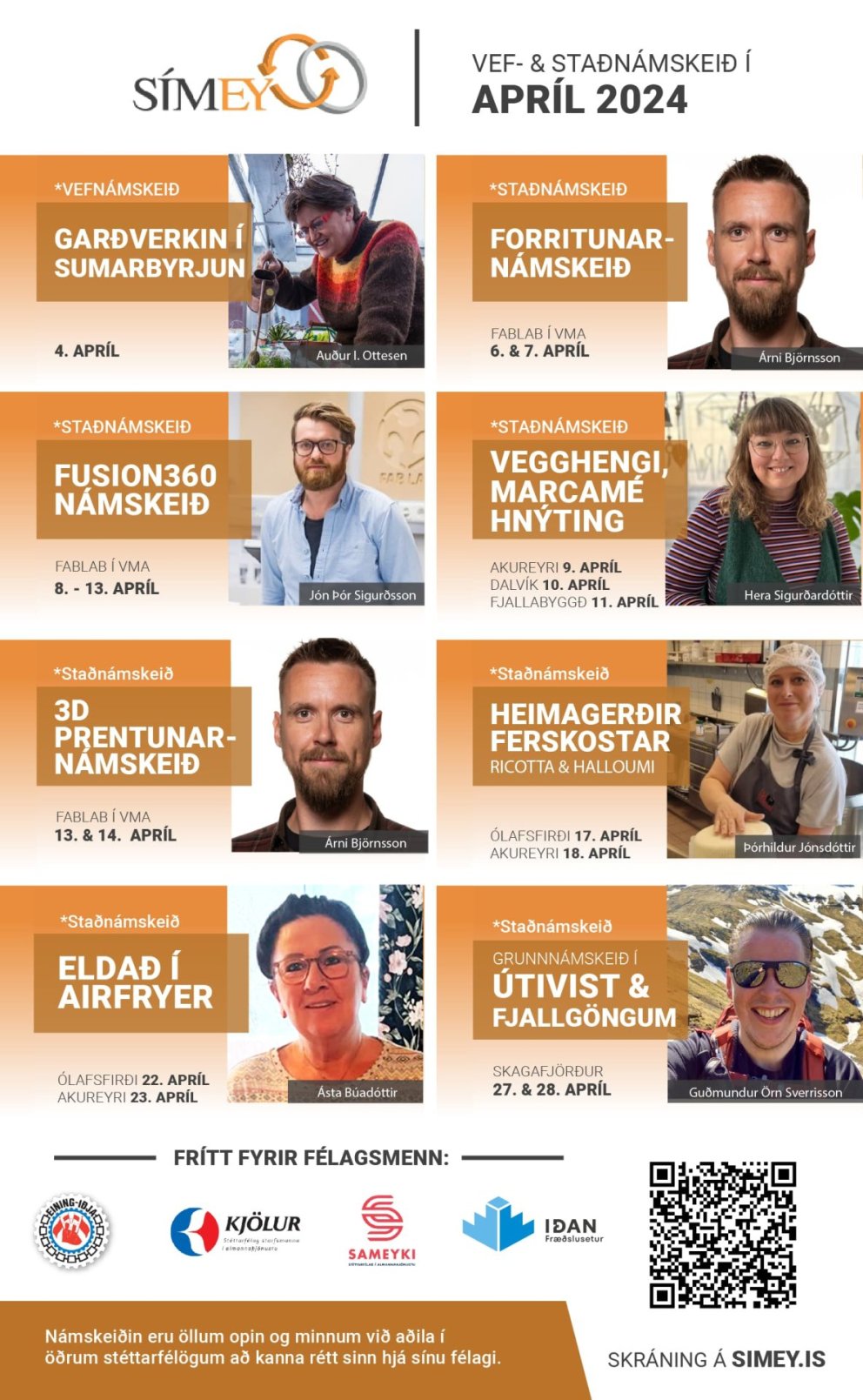 SÍMEY - námsframboð í apríl