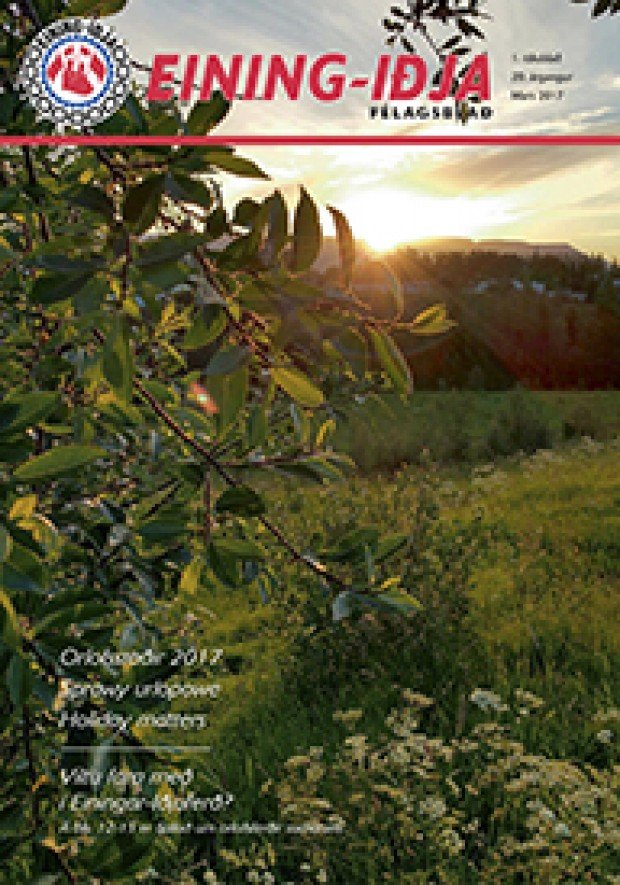 Orlofsblaðið borið út í gær