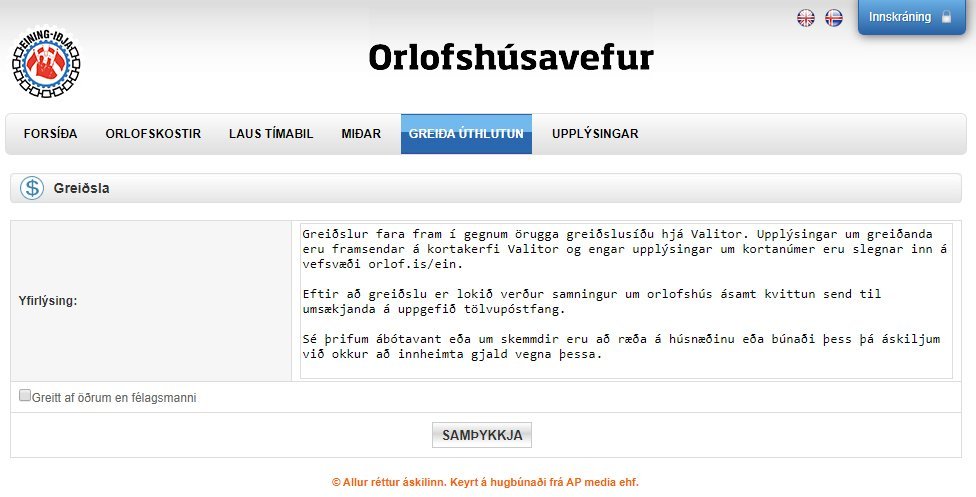 Síðasti dagur til að borga orlofshús og íbúðir