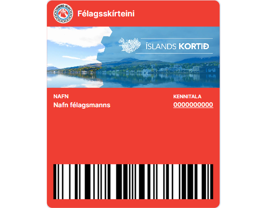 Ert þú með rafrænt félagsskírteini?