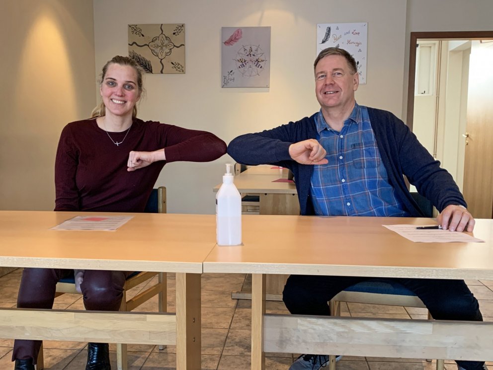 Ásthildur Sturludóttir, bæjarstjóri, og Erlingur Kristjánsson, forstöðumaður Fjölsmiðjunnar á Akurey&hellip;