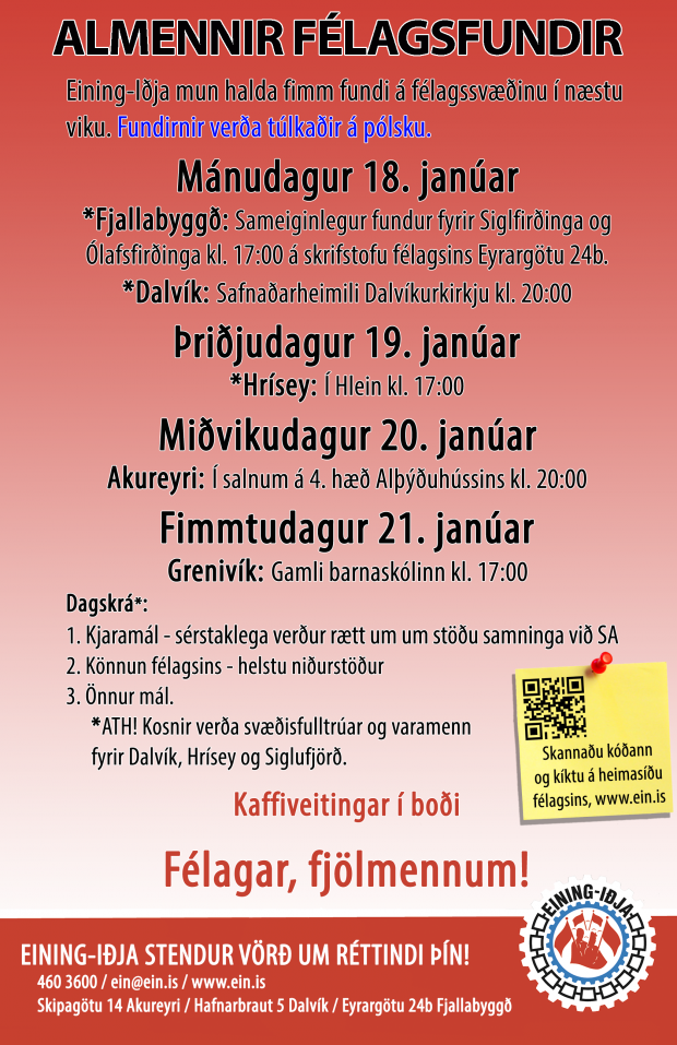 5 fundir í næstu viku - láttu sjá þig!