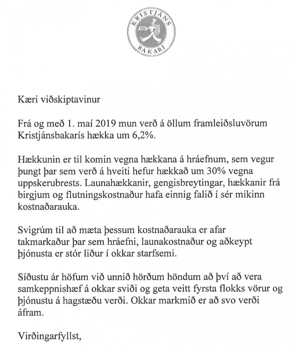 Ríkið hefur beðið fyrirtæki á markaði um að axla ábyrgð á þróun verðlags og því er miður að sjá bréf&hellip;
