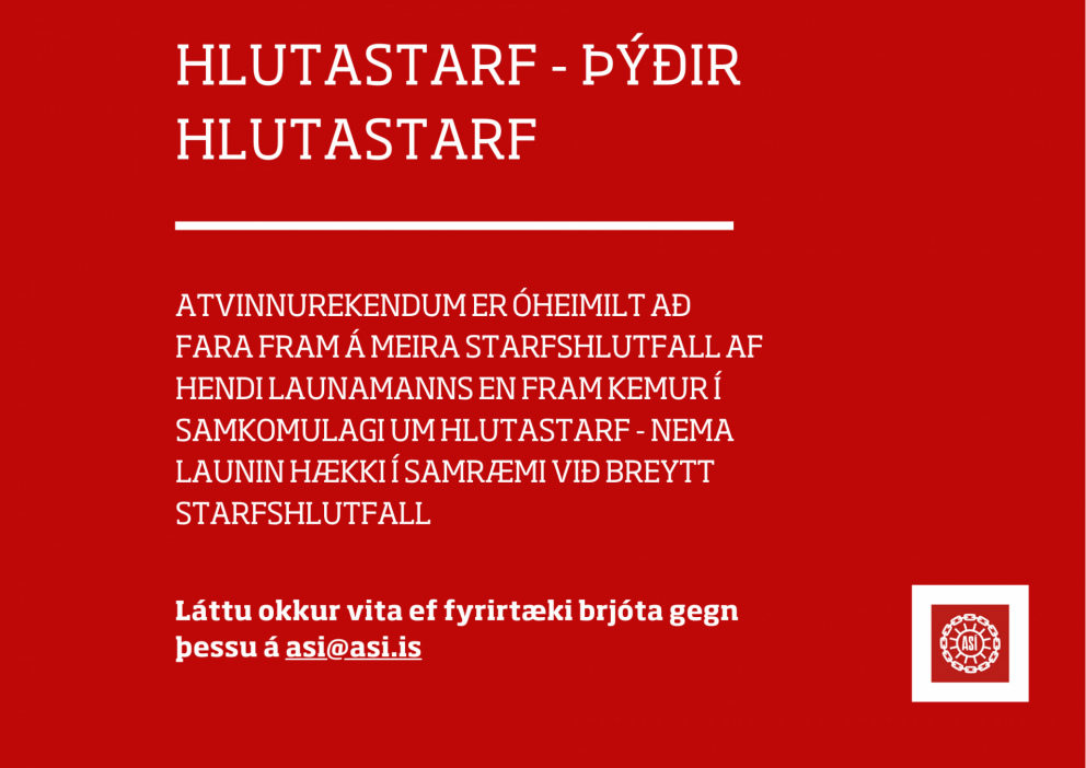 Hlutastarf - þýðir hlutastarf