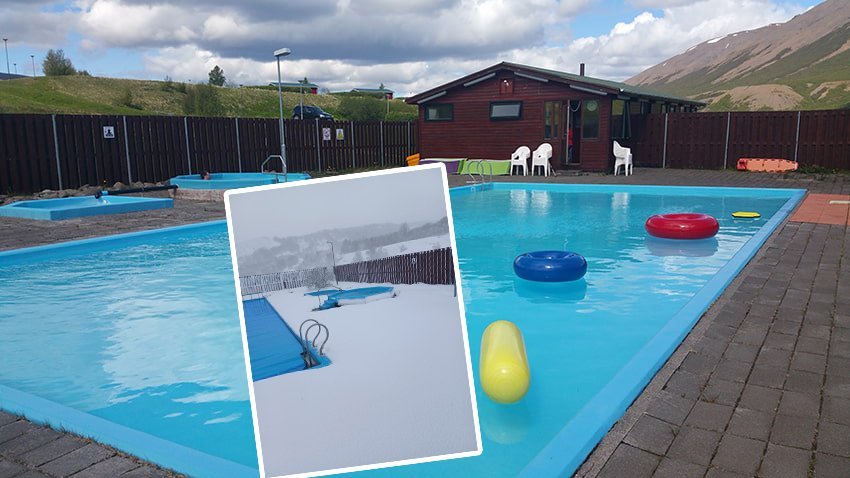 Á innfelldu myndinni má hvernig staðan var á Illugastöðum 4. júní sl.