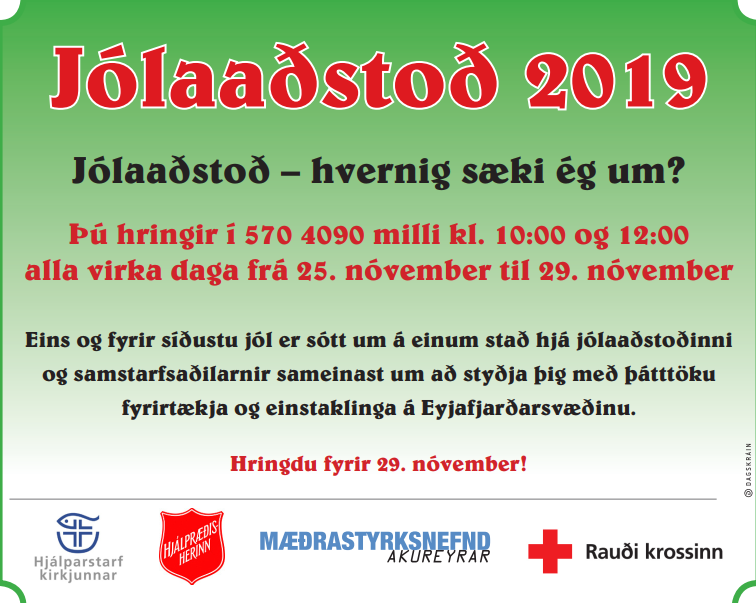 Jólaaðstoðin 2019 í Eyjafirði
