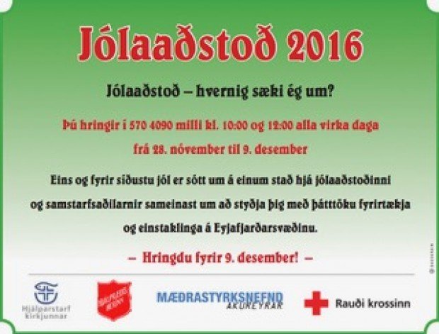 Jólaaðstoðin 2016 í Eyjafirði