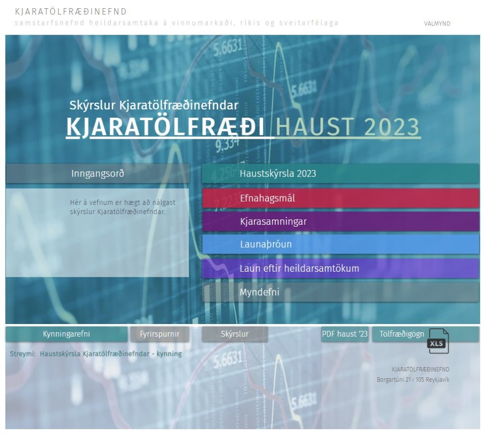 Ný skýrsla frá Kjaratölfræðinefnd