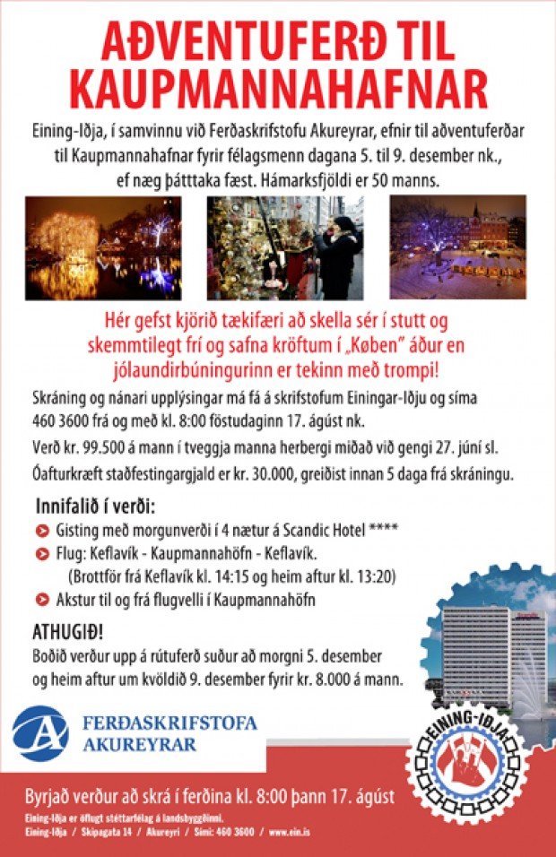 AÐVENTUFERÐ TIL KAUPMANNAHAFNAR