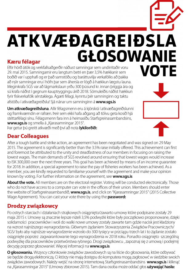 Atkvæðagreiðsla hefst á morgun