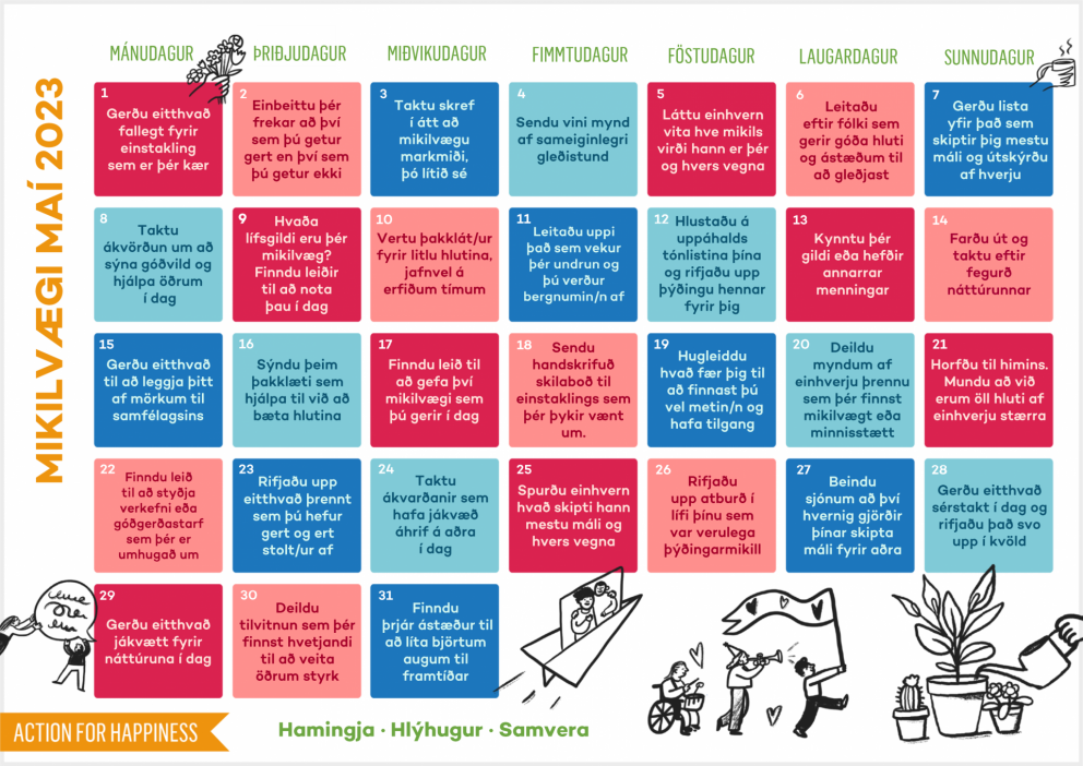 VelVIRK - Virknidagatal fyrir maí
