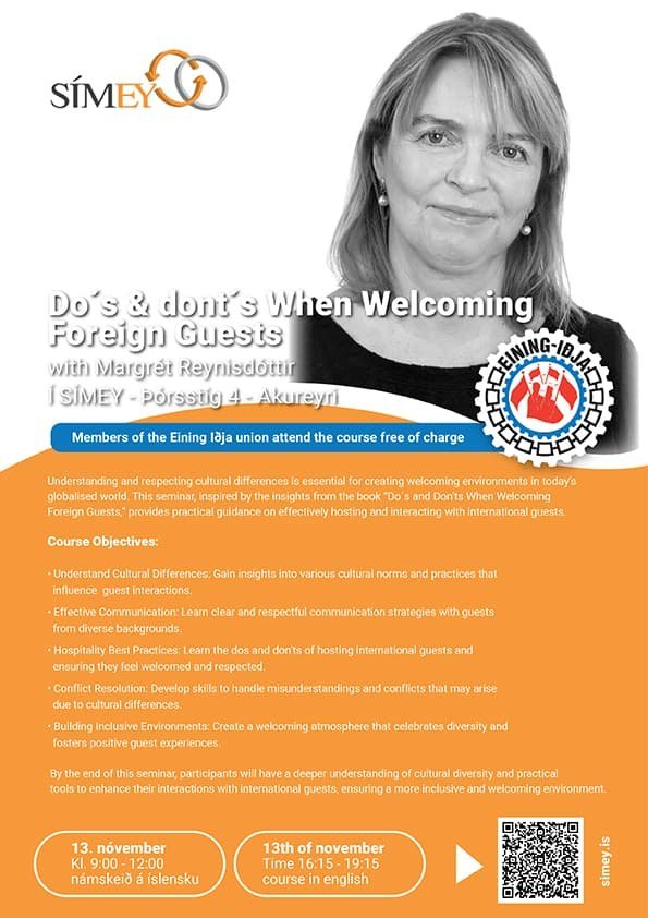 SÍMEY - Course free of charge: Do´s & dont´s When Welcoming Foreign Guests