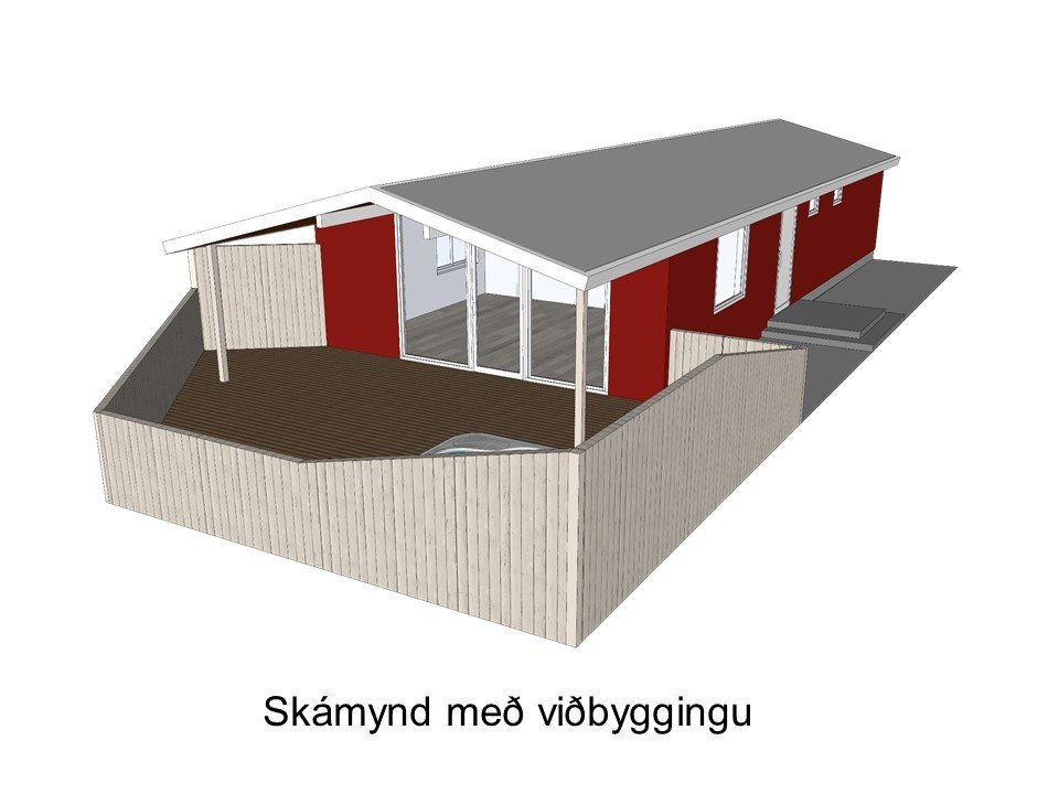 Eitt hús stækkað á Illugastöðum