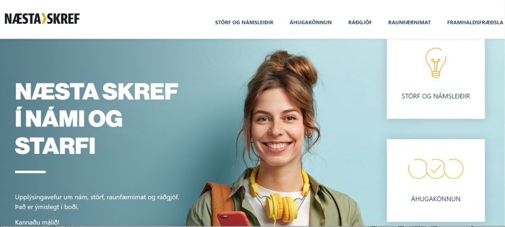 Ný útgáfa af vefnum Næsta Skref