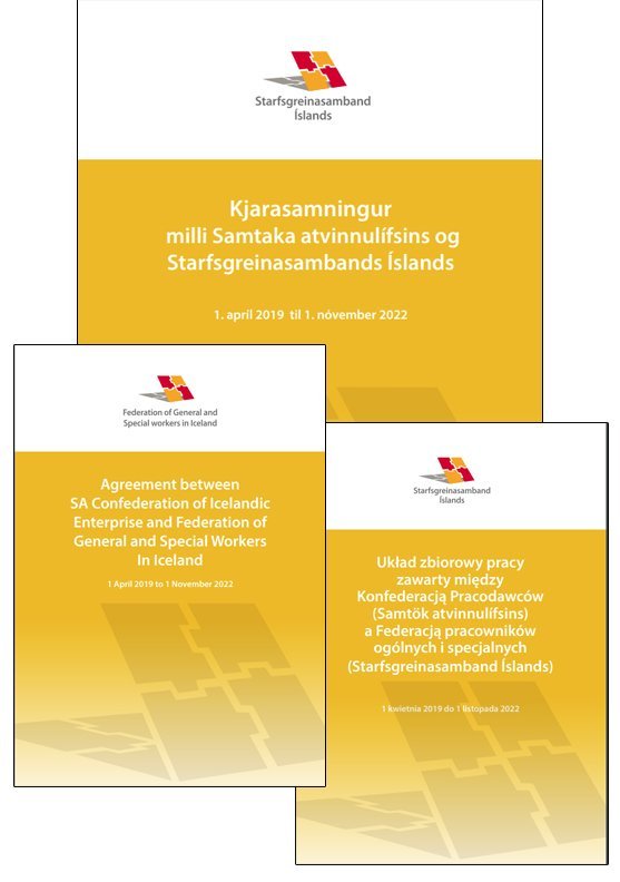 Ensk og pólsk þýðing á aðalkjarasamningi SGS og SA