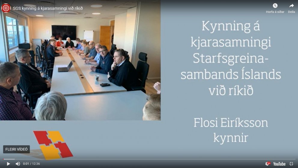 Kjarasamningur SGS og ríkisins - kynningarefni komið á netið