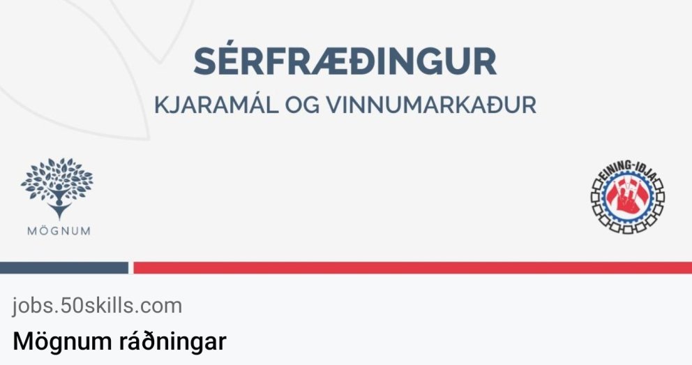 Sérfræðingur - kjaramál og vinnumarkaður