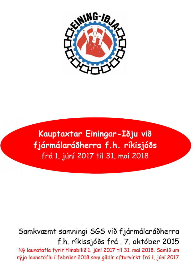 Leiðréttir kauptaxtar fyrir starfsfólk ríkisins