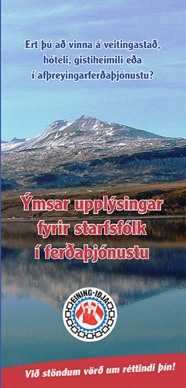 Bæklingur fyrir þá sem starfa í ferðaþjónustu