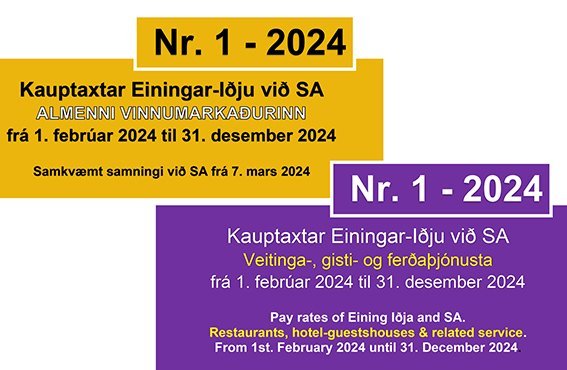 Nýir kauptaxtar komnir á netið