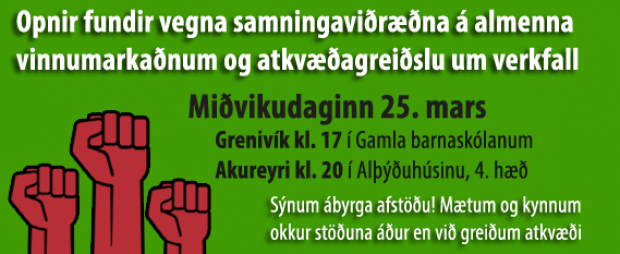 Tveir fundir í dag á Grenivík og Akureyri - ALLIR AÐ MÆTA