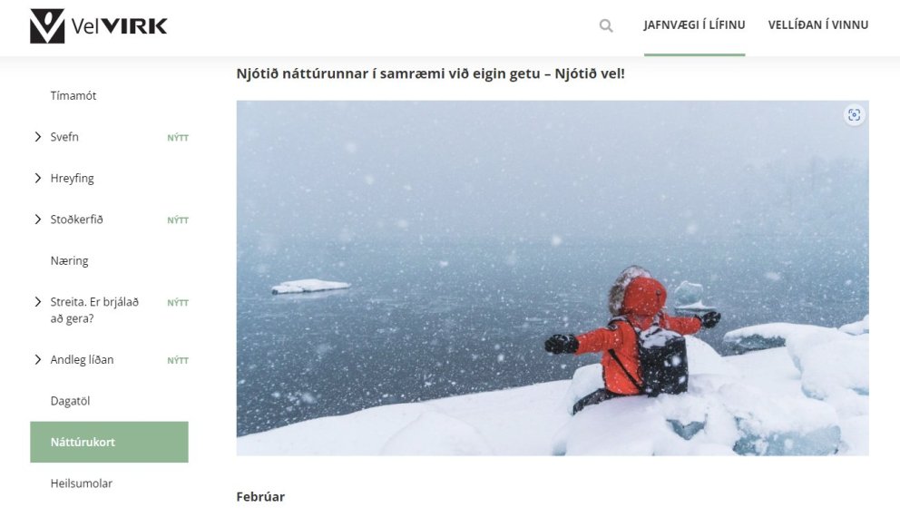 VELVIRK - náttúrukort
