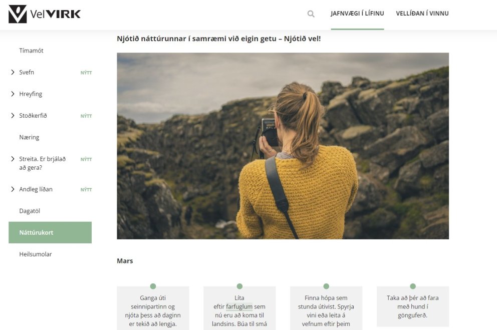 VELVIRK - náttúrukort