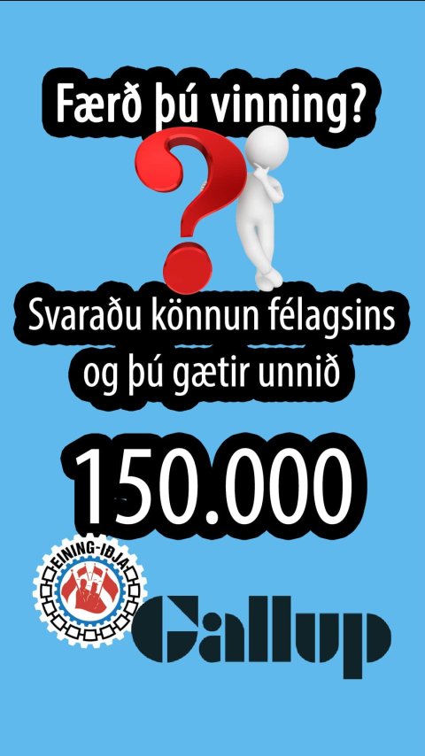 Átt þú eftir að svara Gallup - vinnur þú kr. 150.000?