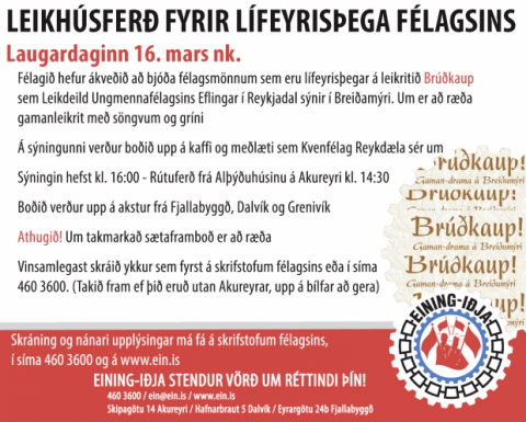 Leikhúsferð fyrir lífeyrisþega félagsins