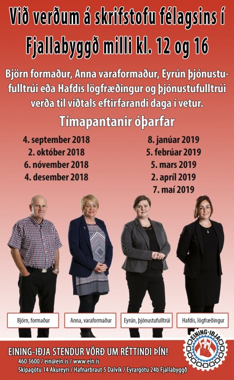 Viðvera í Fjallabyggð á morgun