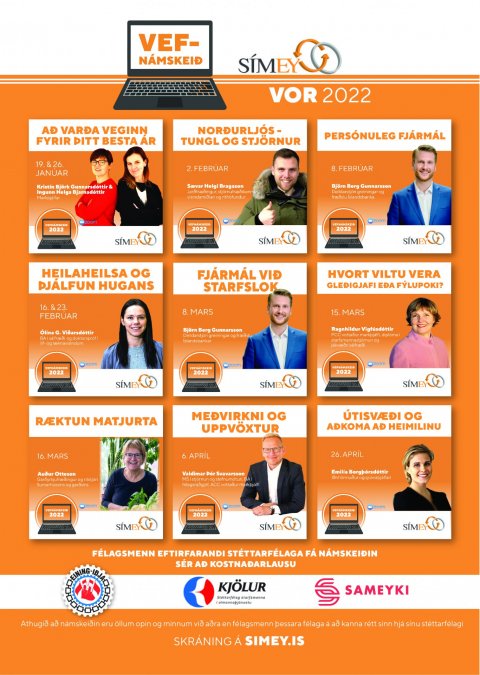 Vefnámskeið í febrúar í SÍMEY - frítt fyrir félagsmenn