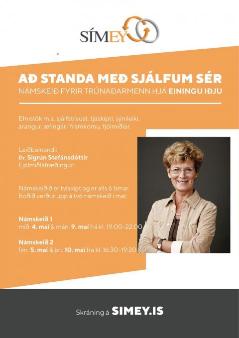 Að standa með sjálfum sér - FRÍTT námskeið fyrir trúnaðarmenn hjá Einingu Iðju