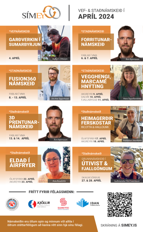 SÍMEY - námsframboð í apríl