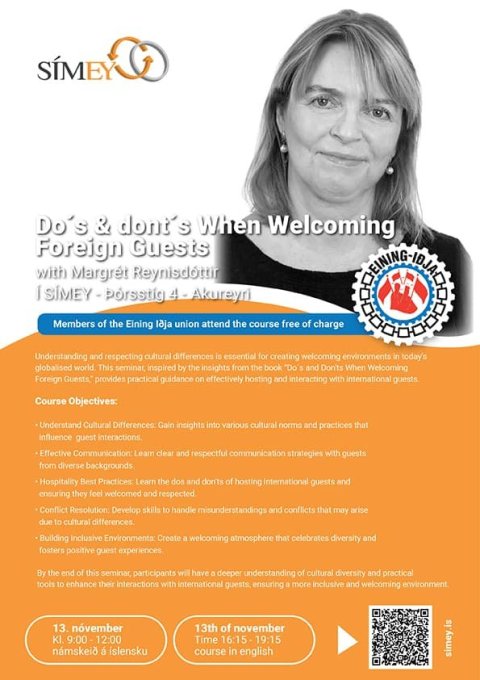 SÍMEY - Course free of charge: Do´s & dont´s When Welcoming Foreign Guests