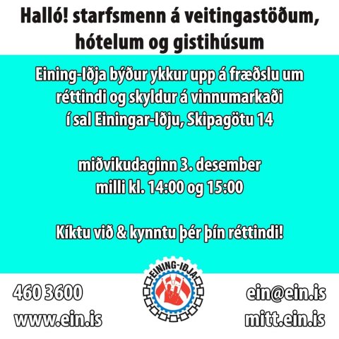 Á morgun - Fræðsla fyrir starfsmenn veitingastaða, hótela og gististaða